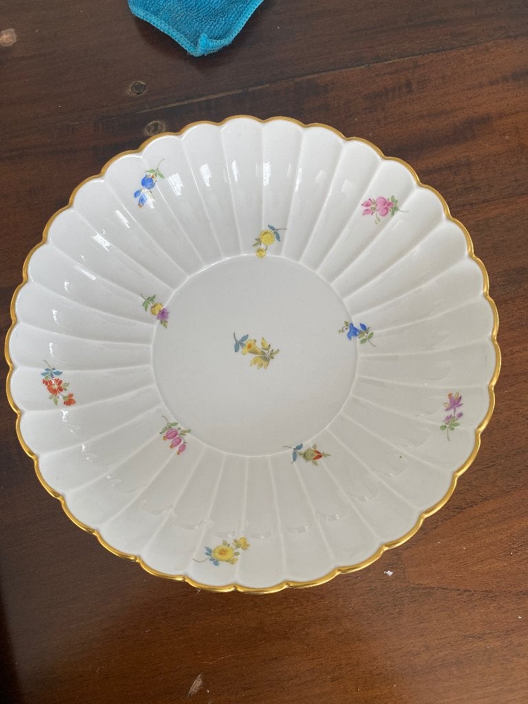 Prachtige porcelijnen schaaltje Meissen, Antiek en Kunst, Antiek | Glas en Kristal, Ophalen