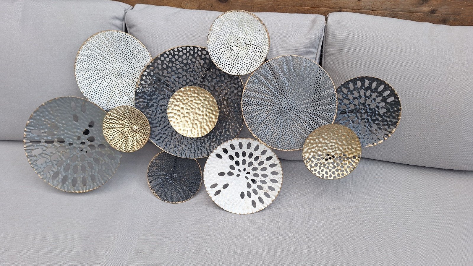 Metalen Wanddecoratie - Modern Design, Ophalen, Metaal, Wandsculptuur, Meerkleurig