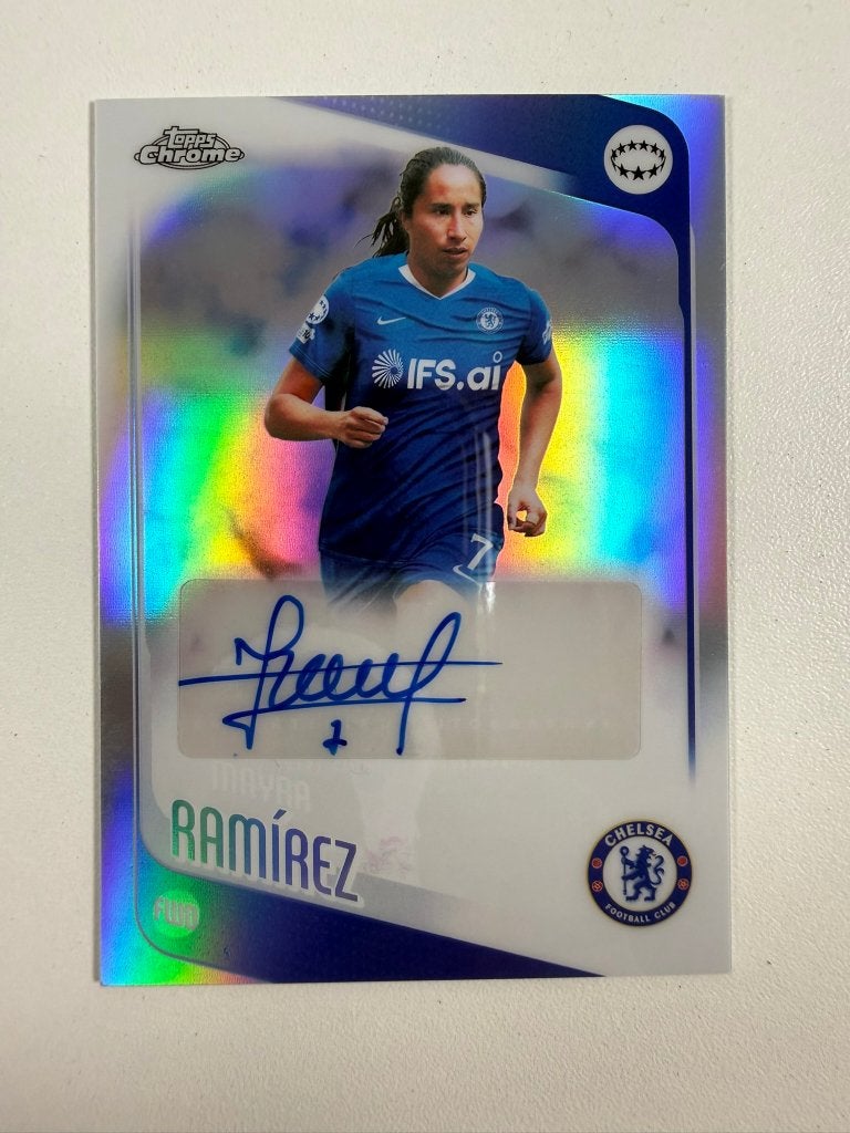 Mayra Ramirez Auto Topps Women's Chrome 2025-26, Ophalen of Verzenden, Nieuw, Buitenlandse clubs, Poster, Plaatje of Sticker