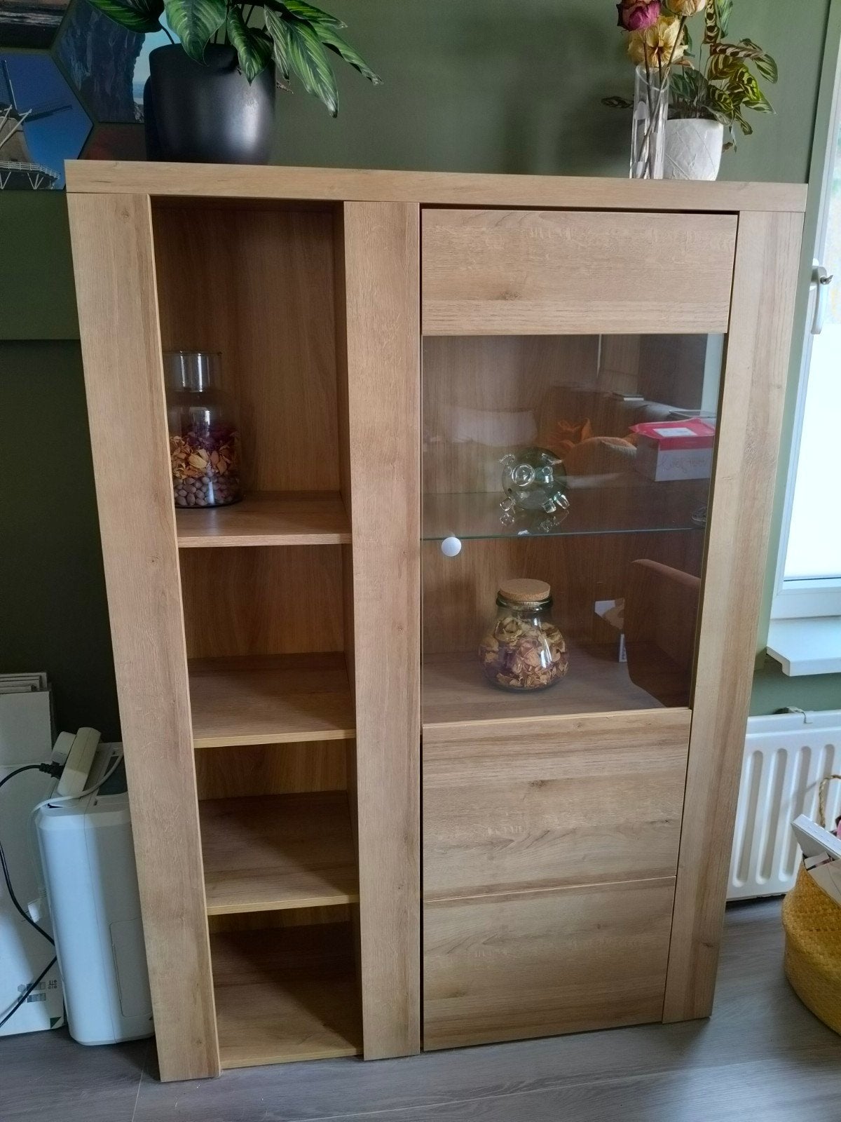 vitrinekast, Ophalen, Gebruikt, Glas, 100 tot 150 cm