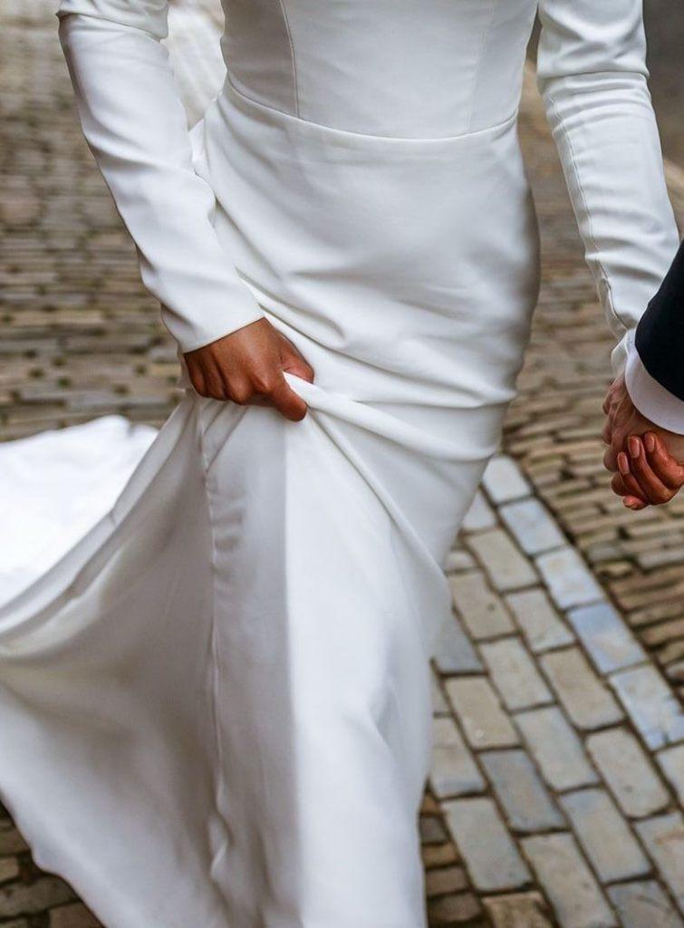 Trouwjurk, Ophalen of Verzenden, Gedragen, Wit, Trouwjurk