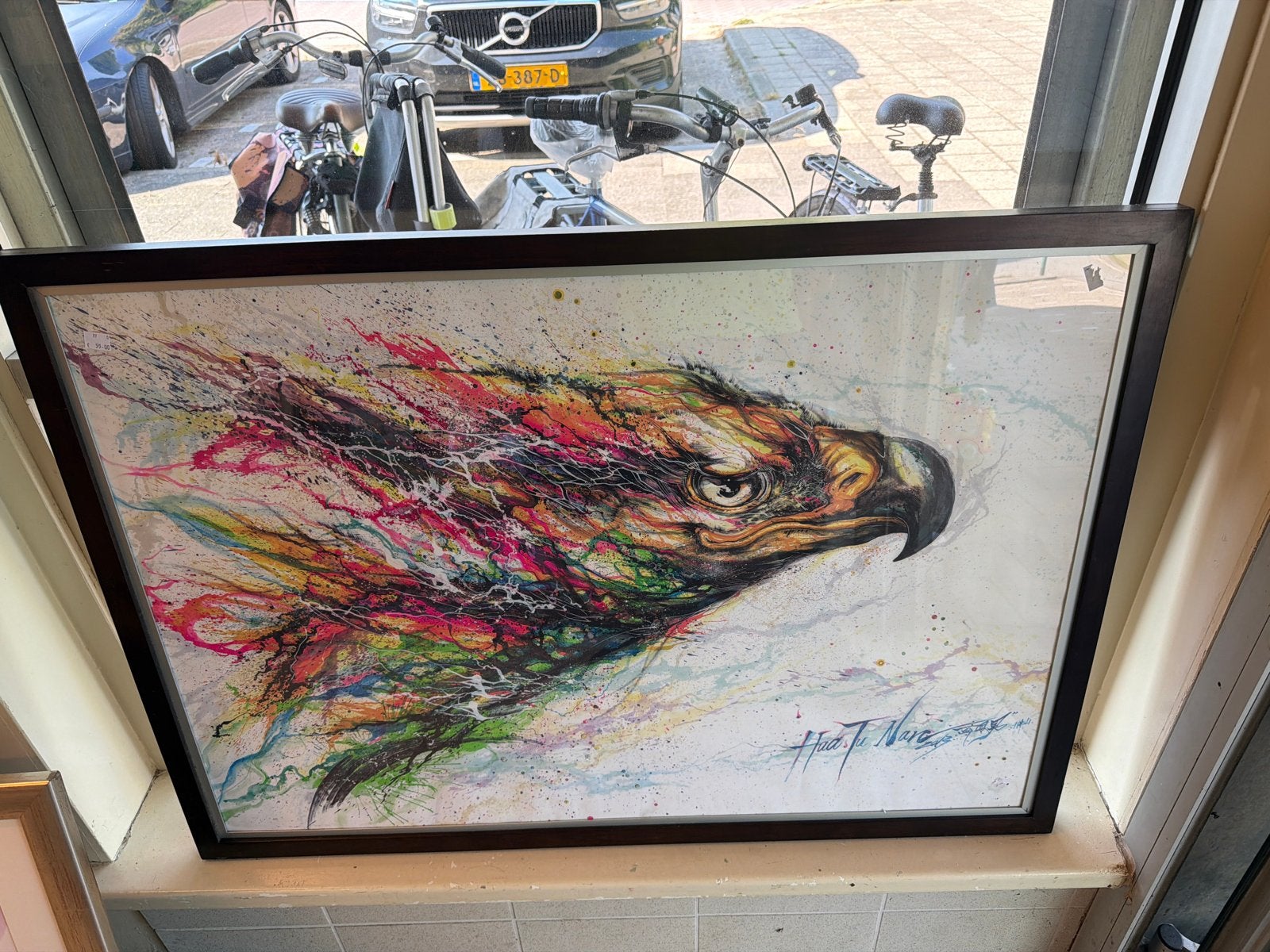 Kleurrijk Adelaar Schilderij - Modern Kunstwerk, Ophalen, Abstract, Dieren, Gesigneerd