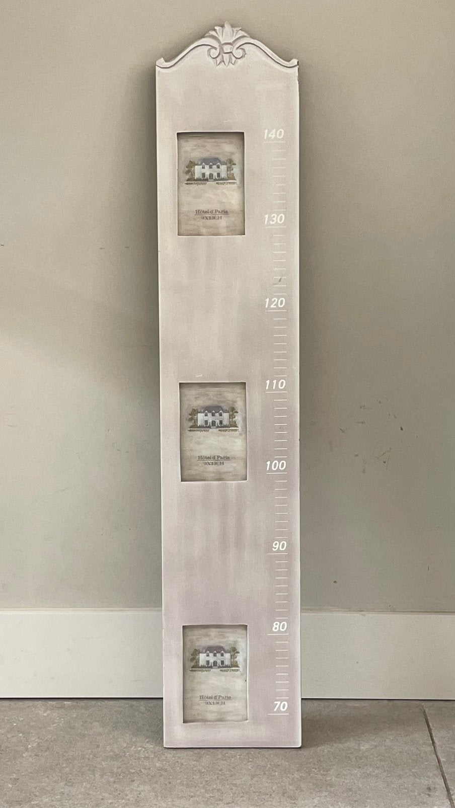Kinder Groeimeter met Fotolijstjes, Ophalen of Verzenden, Nieuw, Grijs, Hout