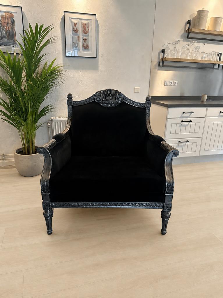 Unieke barok loveseat / fauteuil te koop, Ophalen, Barok, 75 tot 100 cm, Zo goed als nieuw
