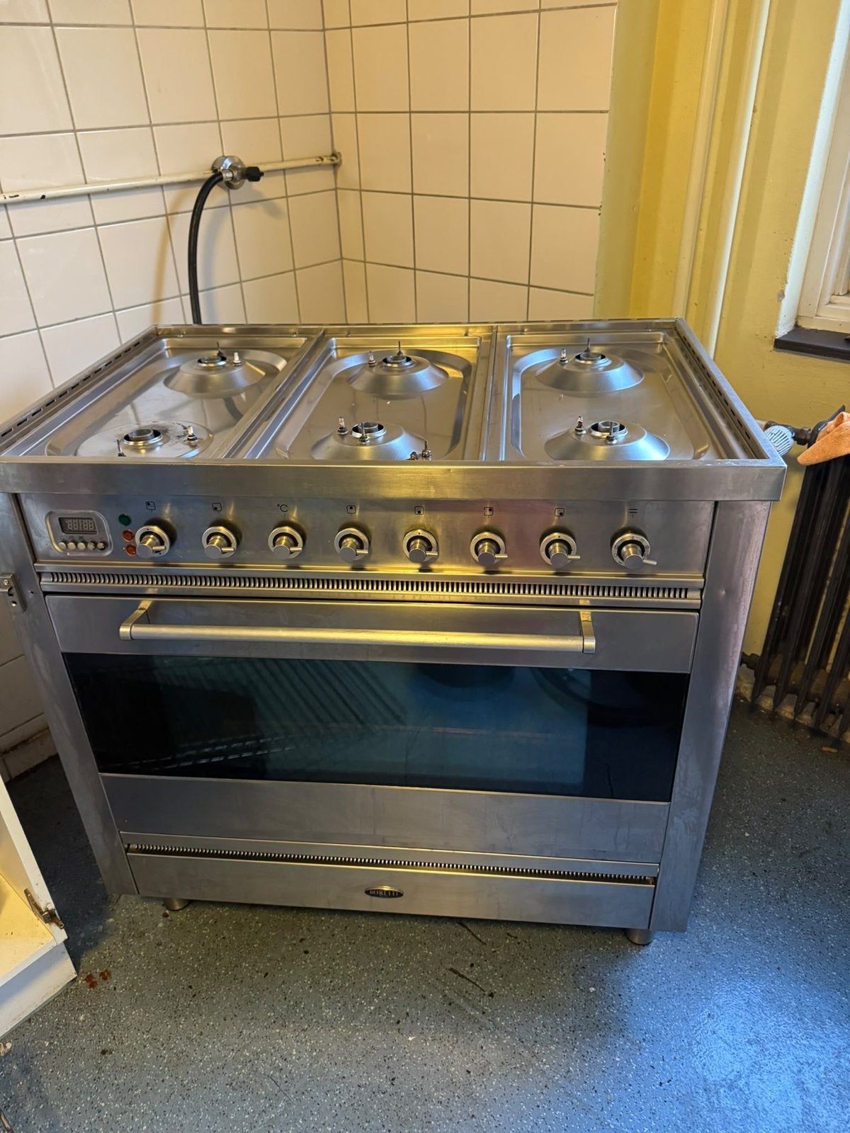 Boretti Vrijstaand Gasfornuis (6 pitten) met Oven, Ophalen, Gebruikt, Hete lucht, 60 cm of meer