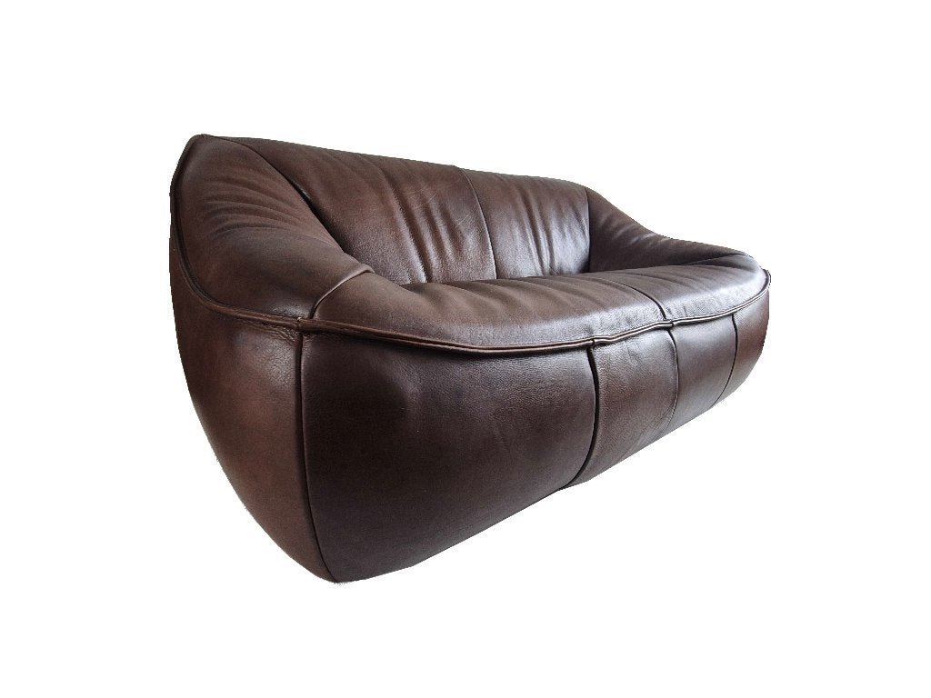 Waanzinnig mooie vintage bank design Gerard van den Berg, Ophalen, Gebruikt, Bruin, Leer