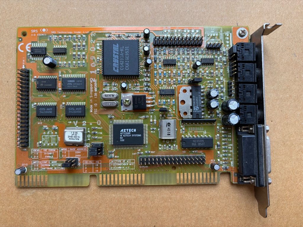 Aztech Sound Galaxy Nova 16 Extra II-3D ISA (DOS of Win95), Ophalen of Verzenden, Gebruikt, Intern, AZTECH