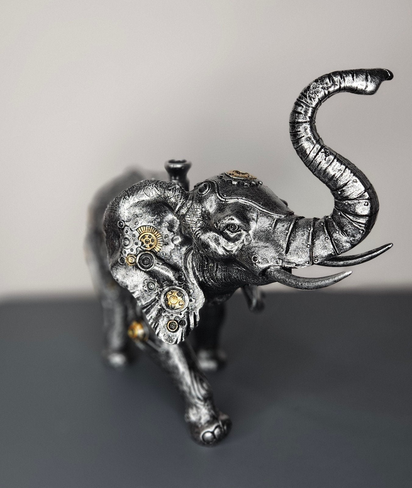 Beeldje, Steampunk "Olifant" H.23cm, Ophalen of Verzenden, Nieuw, Dier
