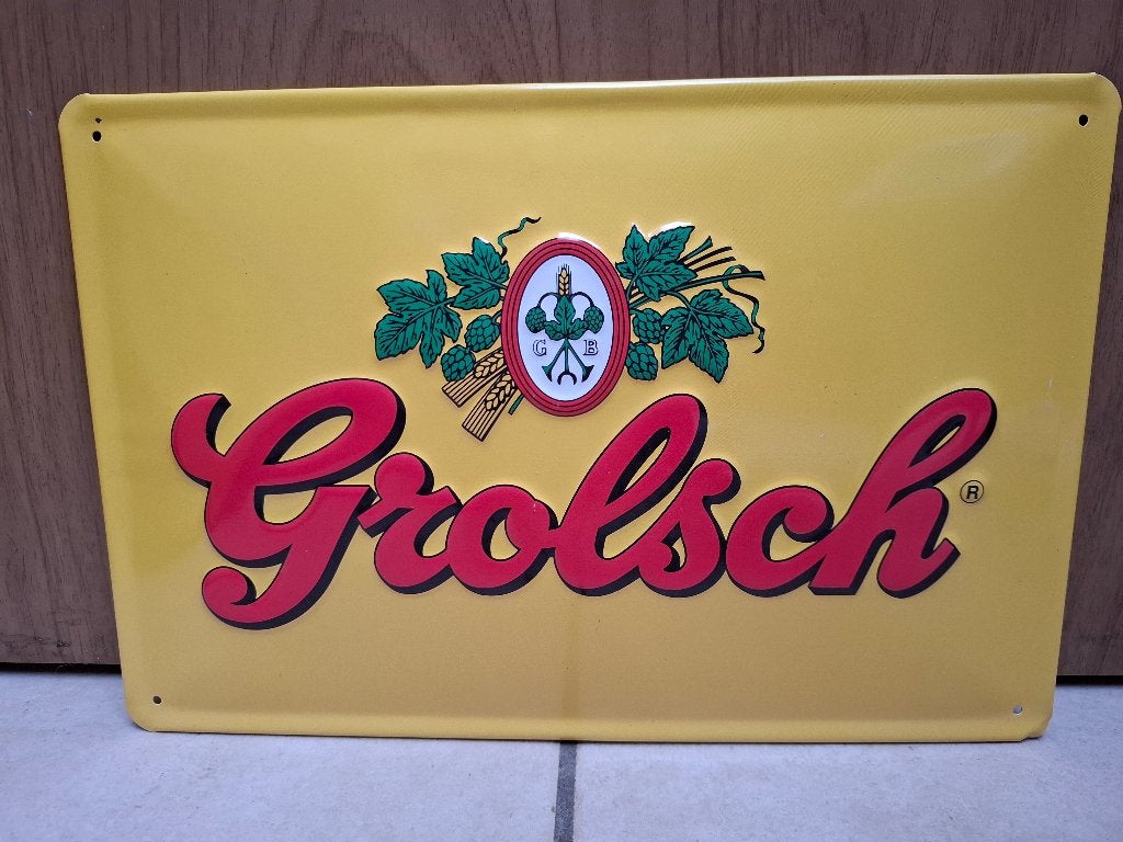 reclamebord Grolsch, Ophalen of Verzenden, Nieuw, Reclamebord, Plaat of Schild, Grolsch
