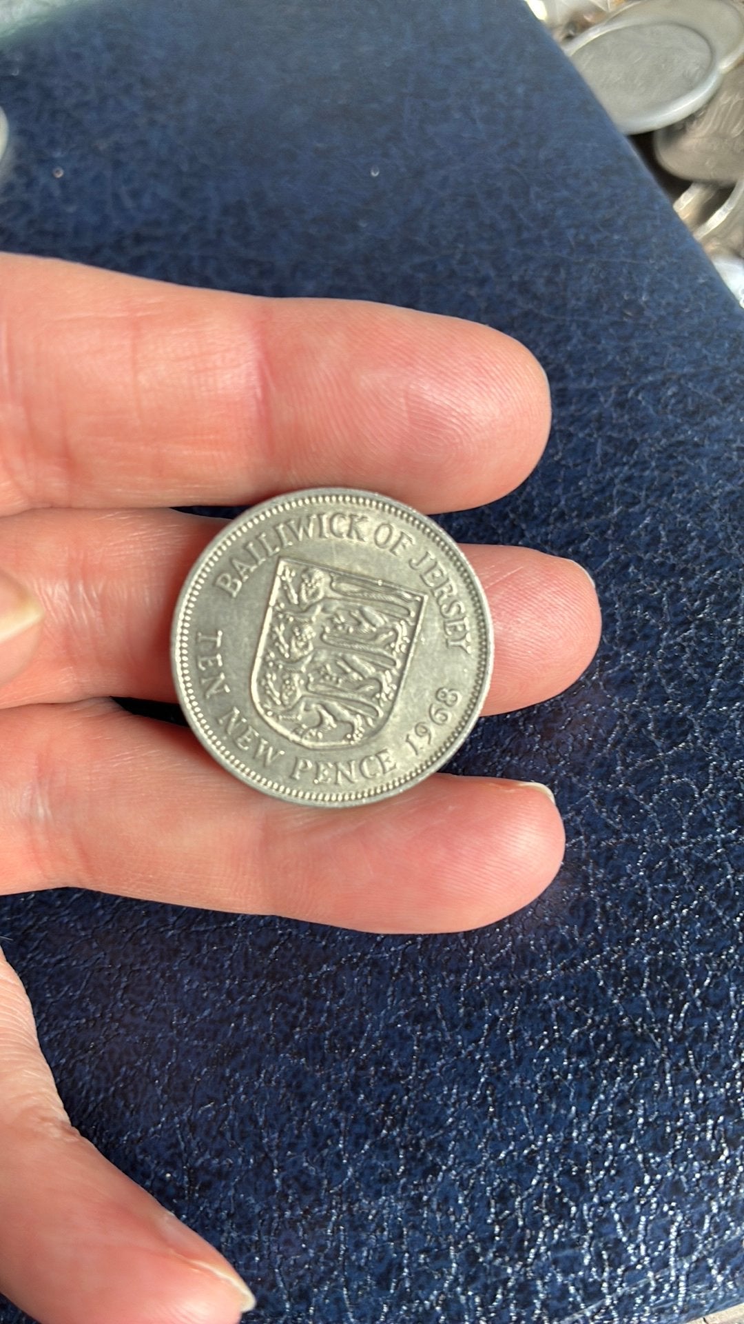 Jersey 10 pence 1968, Ophalen of Verzenden, Overige landen
