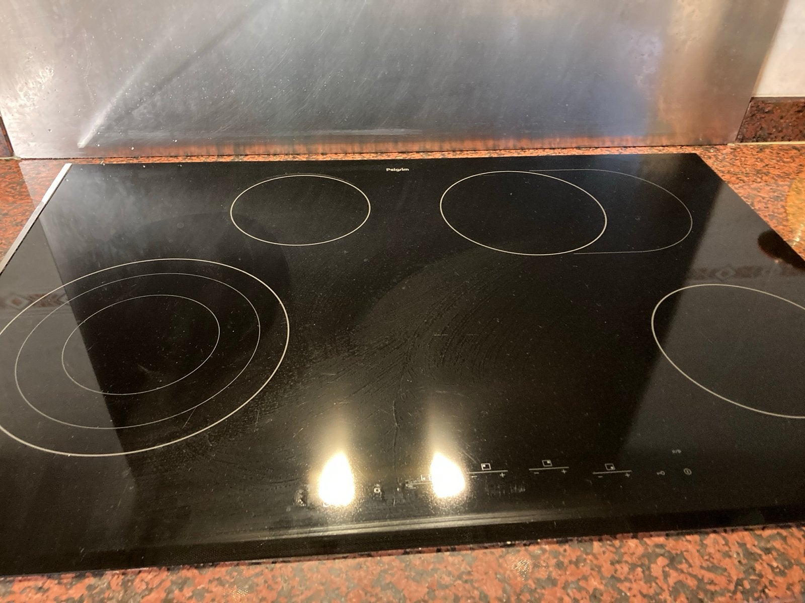 Pelgrim keramische kookplaat met 4 kookzones, Witgoed en Apparatuur, Kookplaten, Gebruikt, Inbouw, Keramisch, 4 kookzones, Ophalen