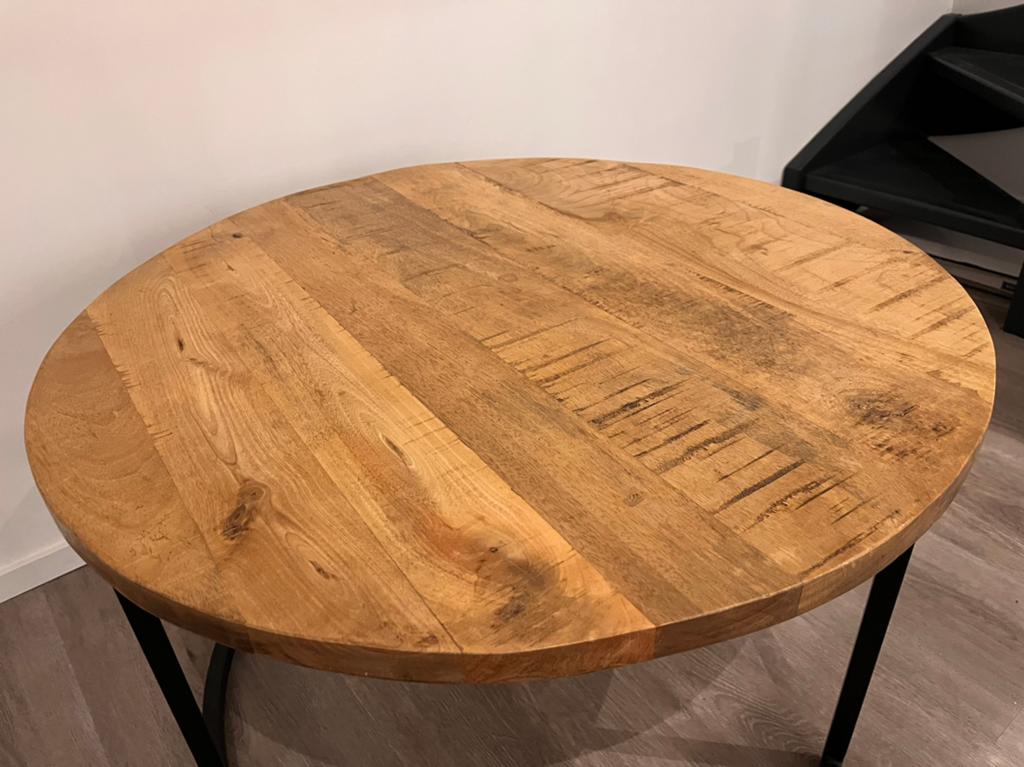 Teakhouten salontafel (78x49cm), Huis en Inrichting, Tafels | Salontafels, Ophalen, 50 tot 100 cm, 50 tot 100 cm, Zo goed als nieuw