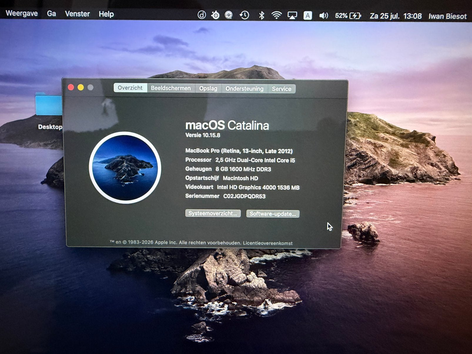 Apple MacBook Pro 13” Retina (Late 2012) A1425, Computers en Software, Apple Macbooks, MacBook Pro, Gebruikt, 2 tot 3 Ghz, 8 GB