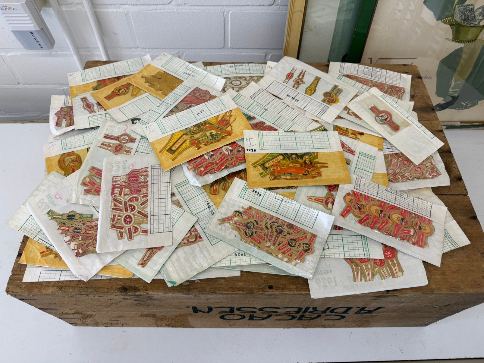 Verzameling sigaren bandjes bandje sigarenbandjes, Verzamelen, Ophalen of Verzenden, Sigarenbandjes