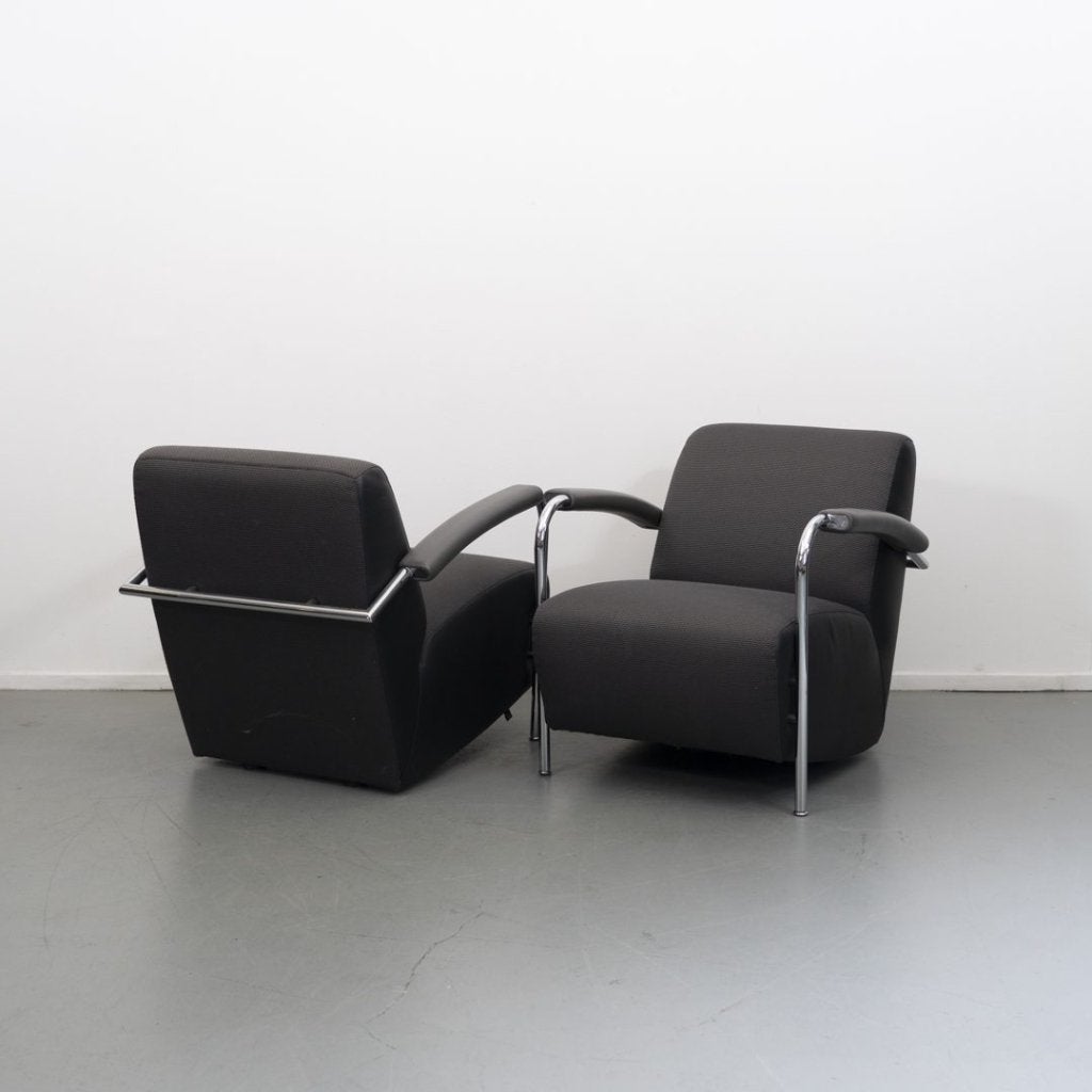 Leolux Scylla Laag Fauteuil Antraciet/Grijs Stof, Huis en Inrichting, Fauteuils, Niet ingevuld, Zo goed als nieuw, Niet ingevuld