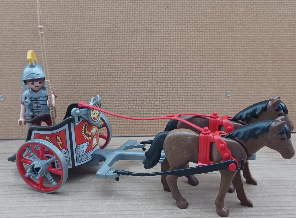 playmobil romeinen strijdwagen, Ophalen of Verzenden, Gebruikt, Complete set
