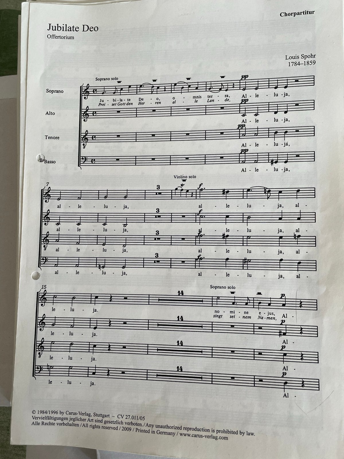 Carus-Verlag bladmuziek: Haydn, Spohr, Zelenka koorpartiture, Ophalen, Gebruikt, Klassiek, Koor