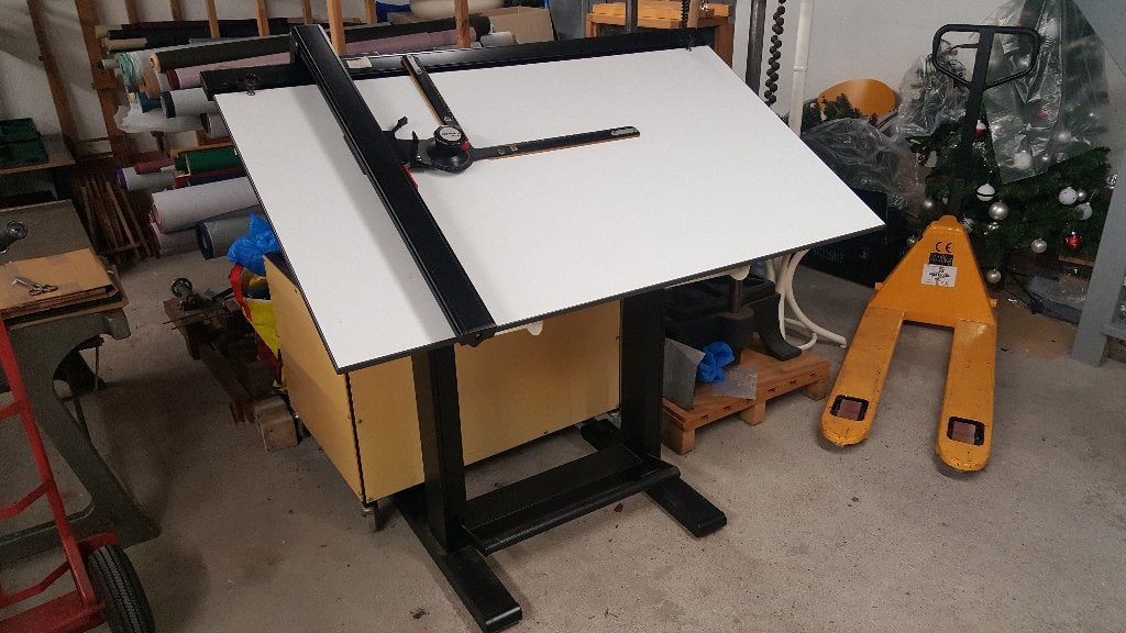 Stern 6 groot formaat teken-/architectentafel, Ophalen, In hoogte verstelbaar, Gebruikt
