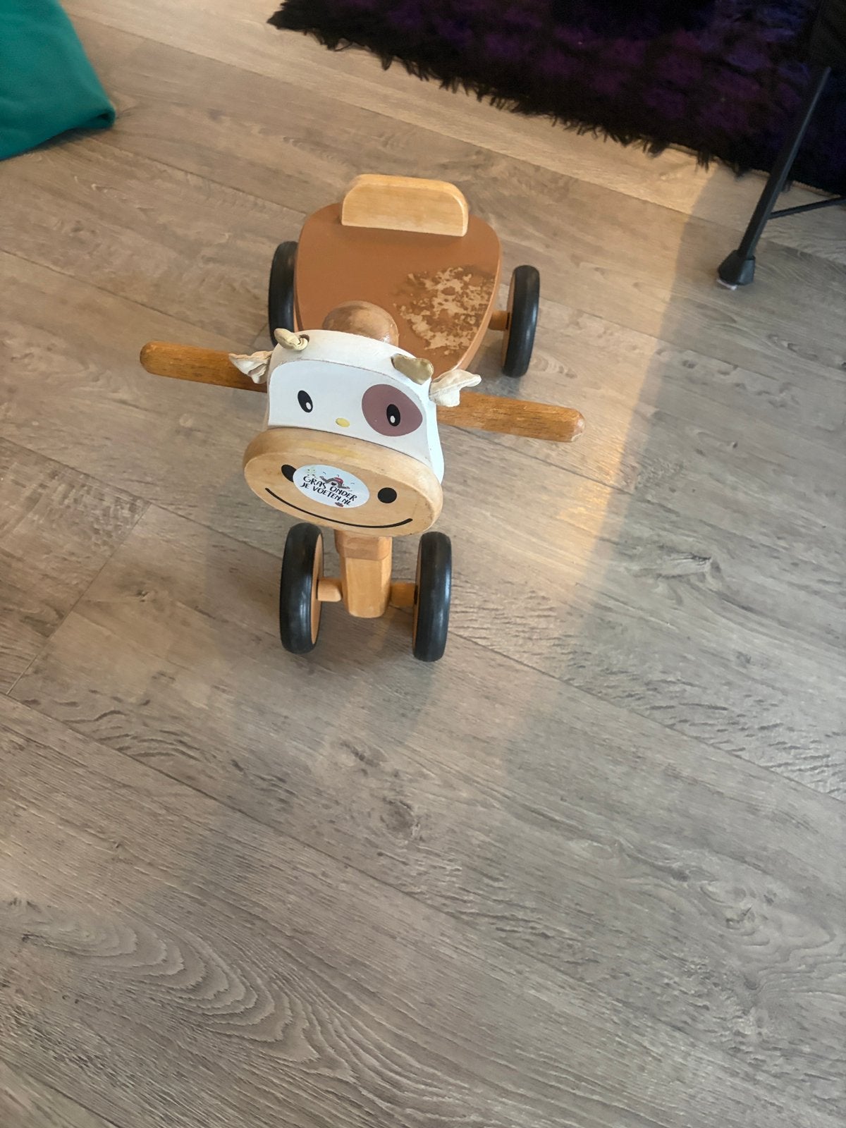 Houten loop fiets (KOE), Gebruikt