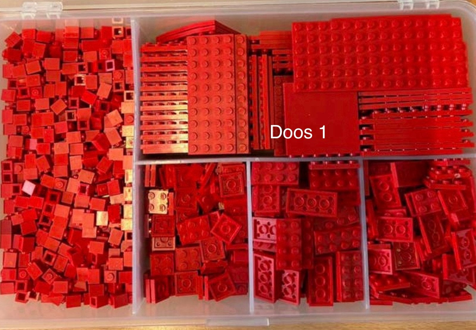 Lego diverse rode bouwstenen (per doos), Ophalen of Verzenden, Gebruikt, Losse stenen, Lego