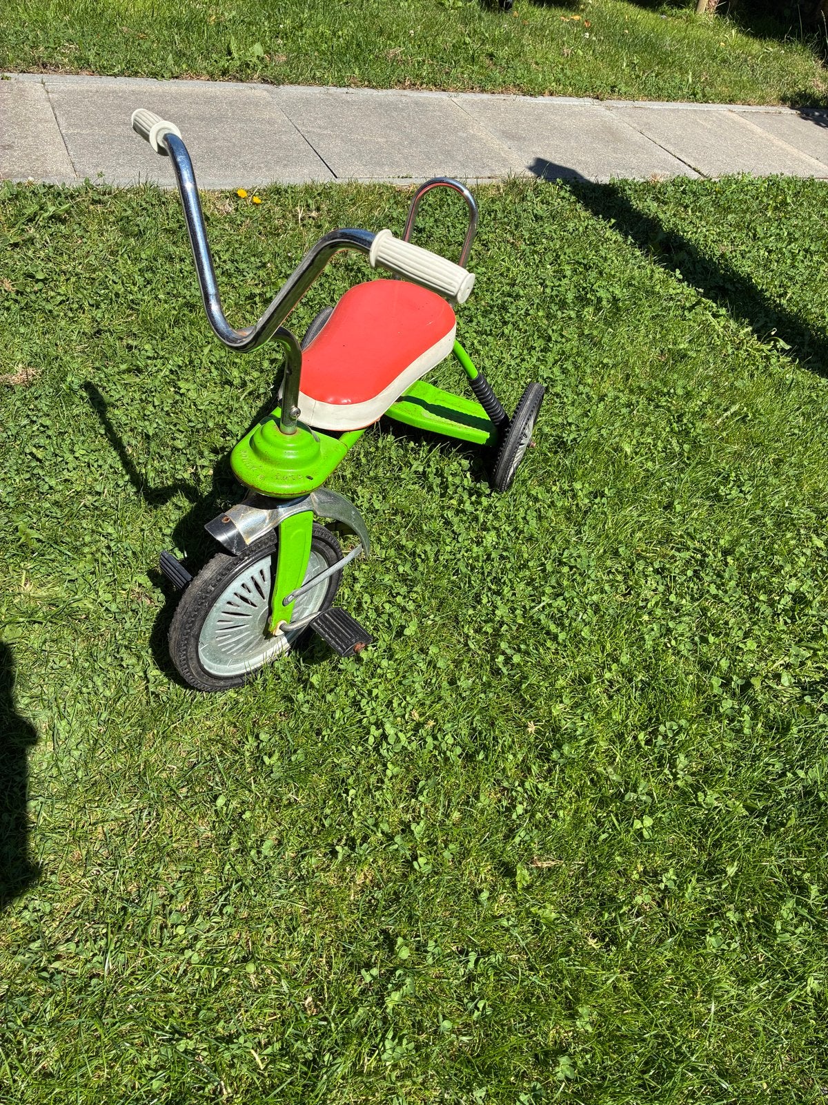 Vintage Rolly Toys driewieler - Groen/Rood, Ophalen, Gebruikt, Terugtraprem