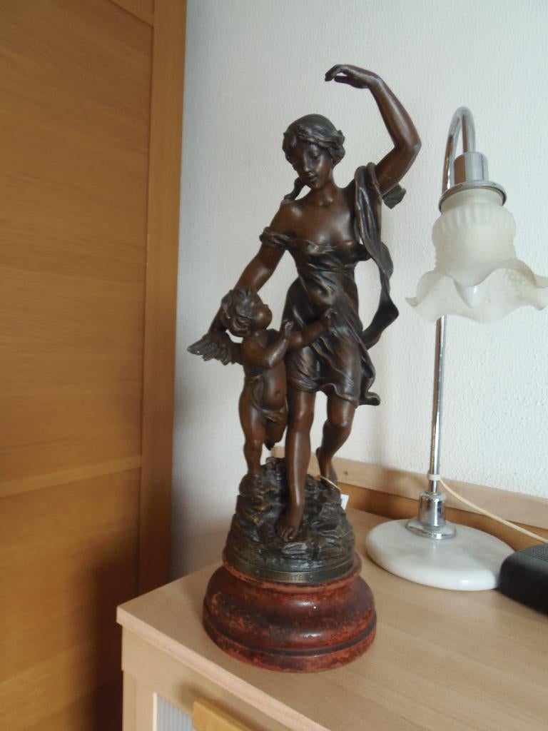 Prachtig Antiek Beeld ., Ophalen of Verzenden, Gemerkt