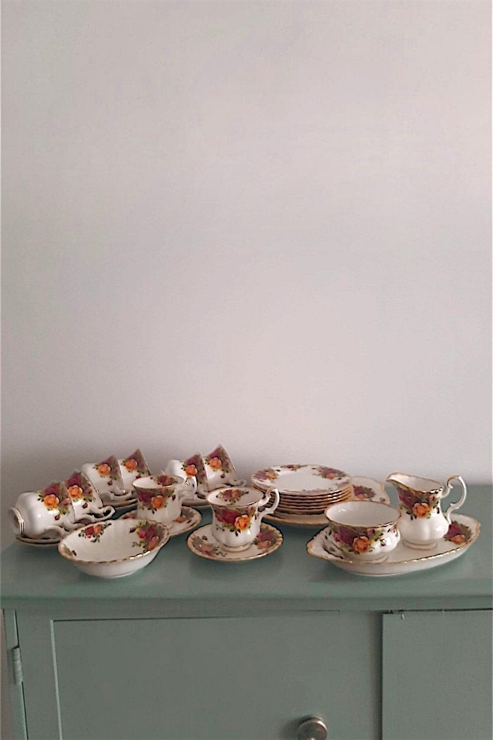 Royal Albert serviesset GROOT Old Country Roses, porselein, Antiek en Kunst, Antiek | Servies compleet, Ophalen of Verzenden