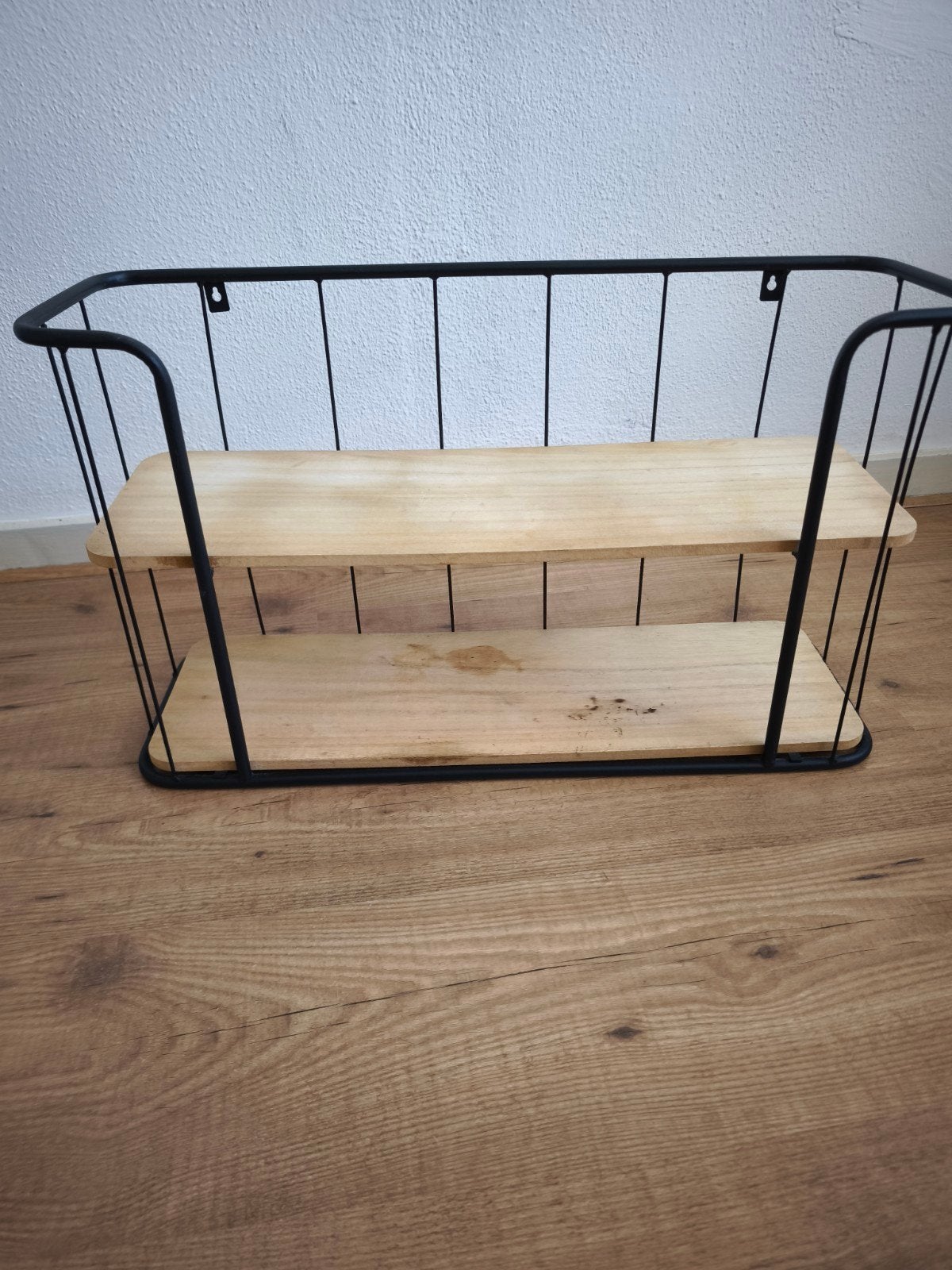Bakkersrek / Wandrek met 2 houten planken, Ophalen of Verzenden, Gebruikt