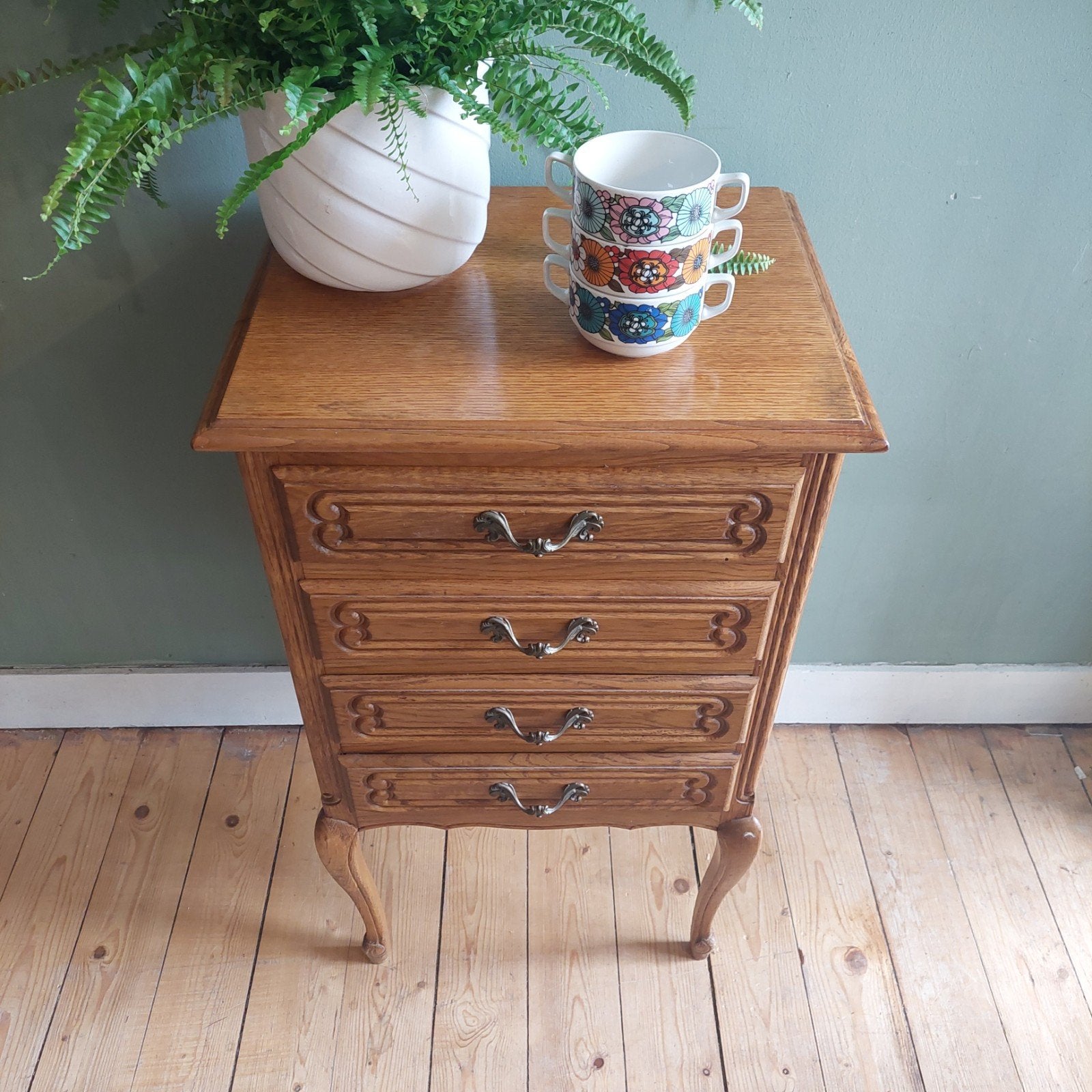 Lucky Vintage Louis XV Frans hoog ladekastje, Minder dan 50 cm, Gebruikt, ., Ophalen of Verzenden