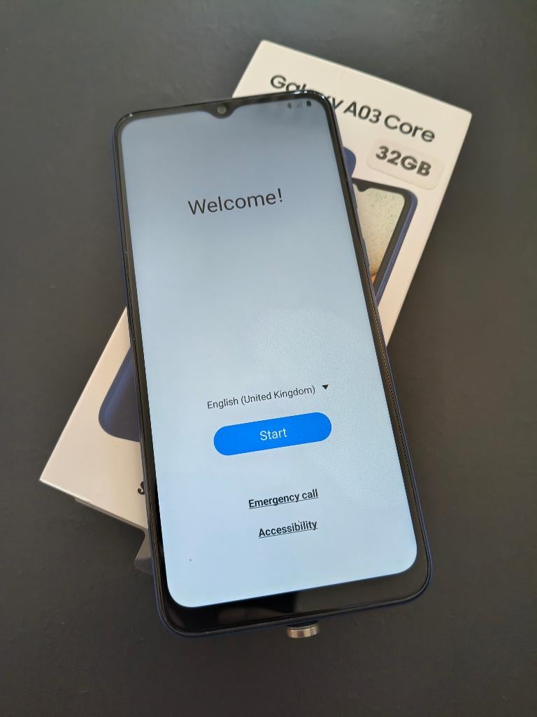 Samsung Galaxy A03 Core - 32GB - In originele doos, Gebruikt, Galaxy A, Verzenden, Blauw