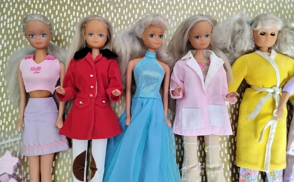 Vintage Barbie Steffie Love(9 Stuks)Simba Toys, Verzenden, Gebruikt, Pop