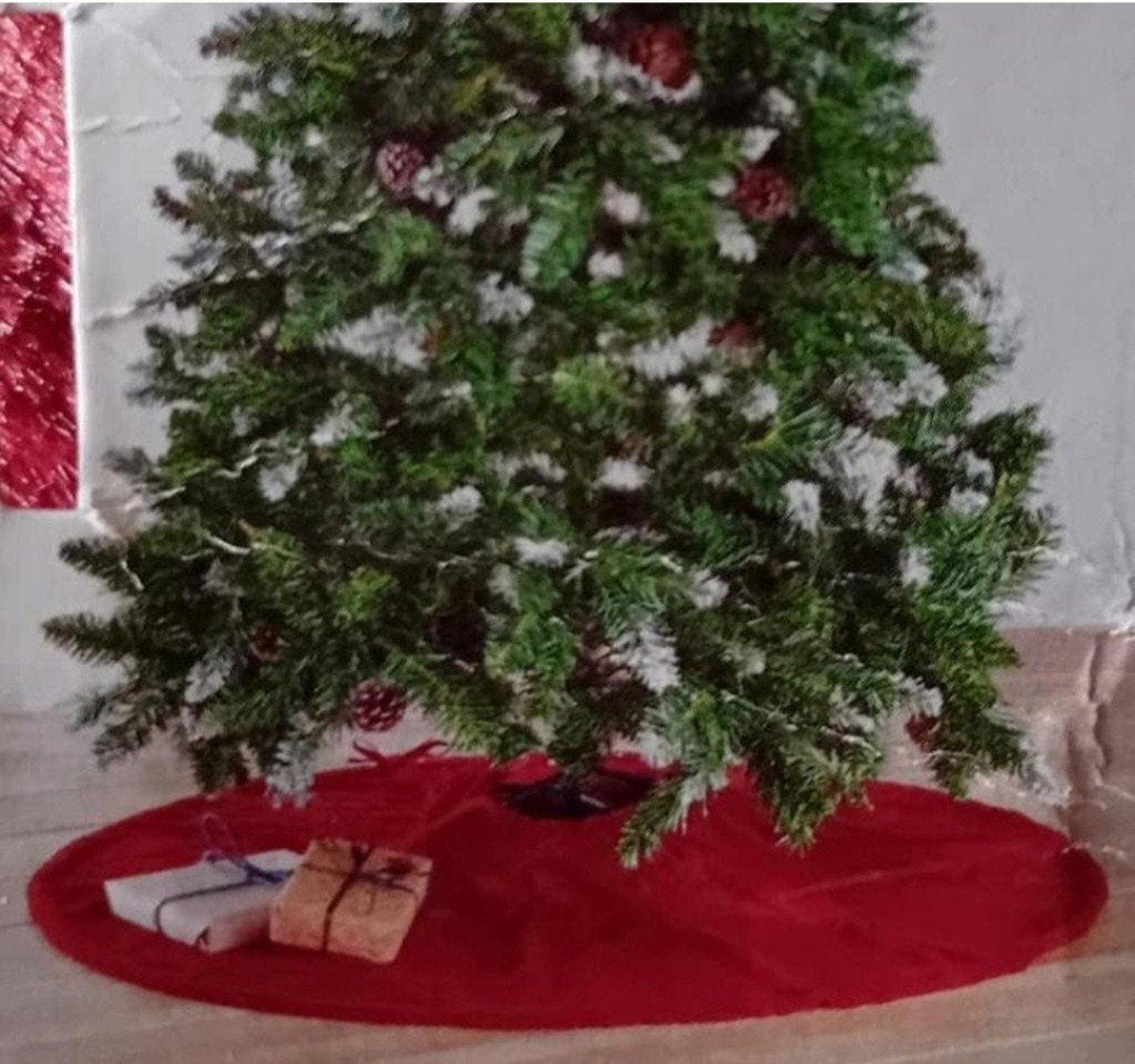 Rood kerst 2 Vloerkleeden.120 cm met Kerstboomstandard 38 cm, Diversen, Ophalen, Nieuw