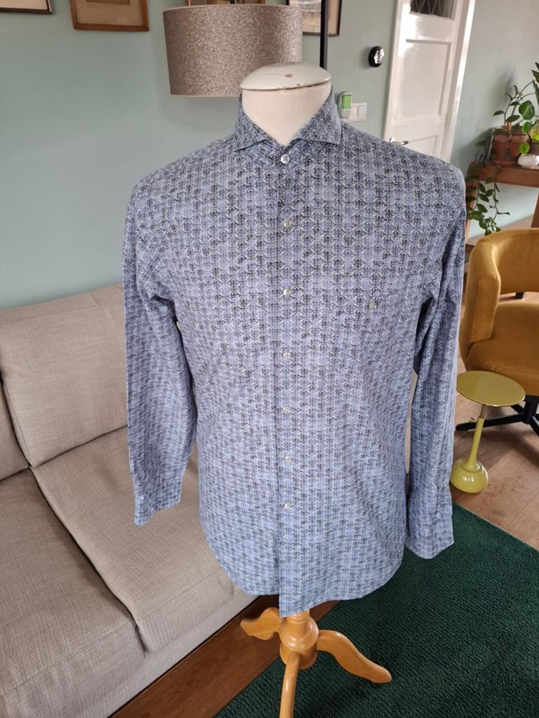Van Gils overhemd boordmaat 39, Kleding | Heren, Overhemden, Blauw, Zo goed als nieuw, Van Gils, Halswijdte 39/40 (M)