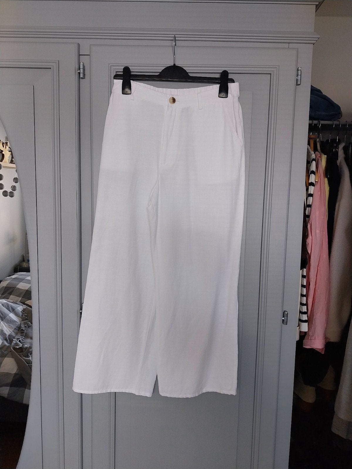 Leuke witte linnen lange broek, Ivy Beau Amsterdam, Kleding | Dames, Broeken en Pantalons, Maat 38/40 (M), Wit, Ophalen of Verzenden