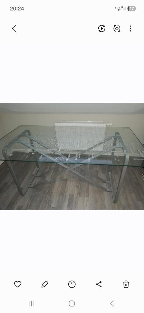 Ikea bureau glas/staal, Huis en Inrichting, Ophalen