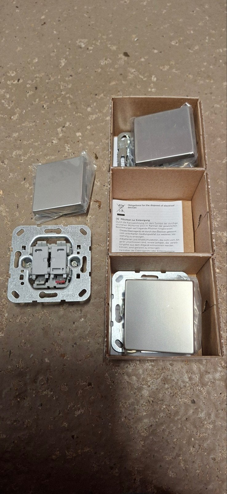 Gira System 55 Edelstahl (Tastschakelaar & ramen), Overige typen, Nieuw, Ophalen of Verzenden, Gira