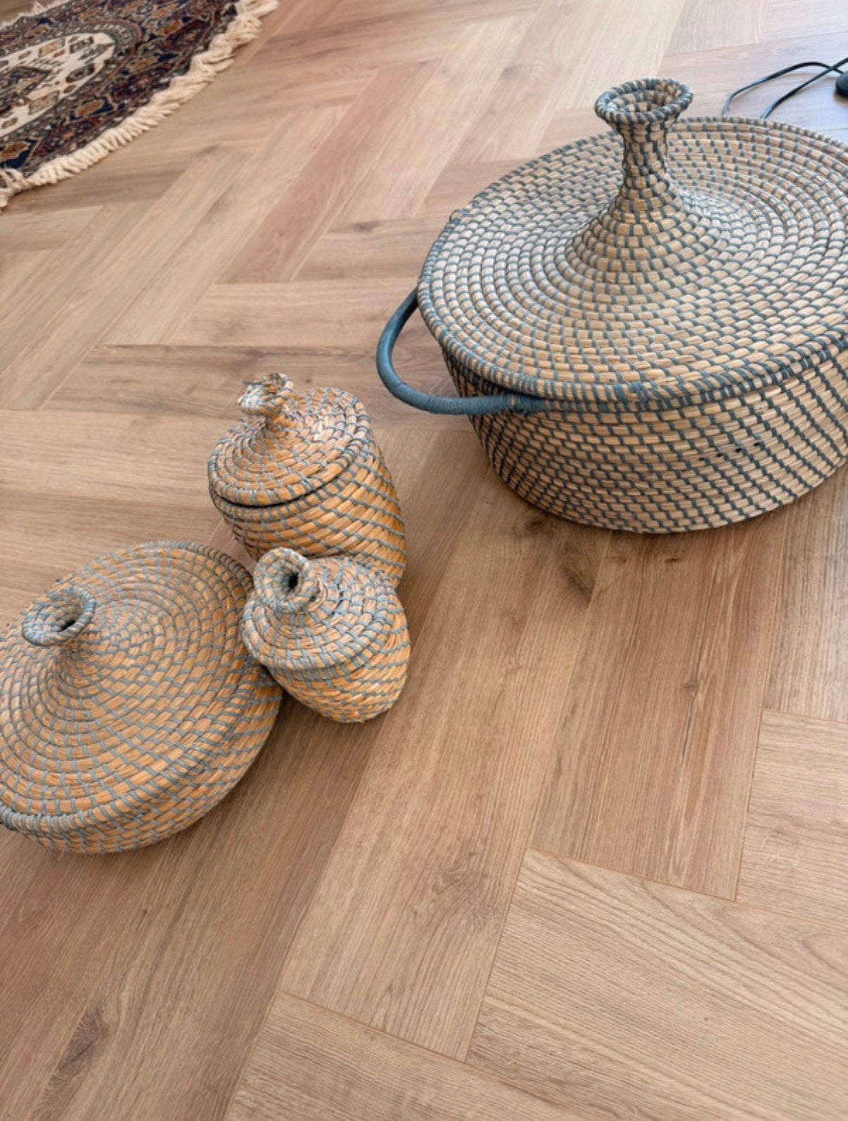 Rotan mandjes set, Huis en Inrichting, Ophalen of Verzenden, Zo goed als nieuw