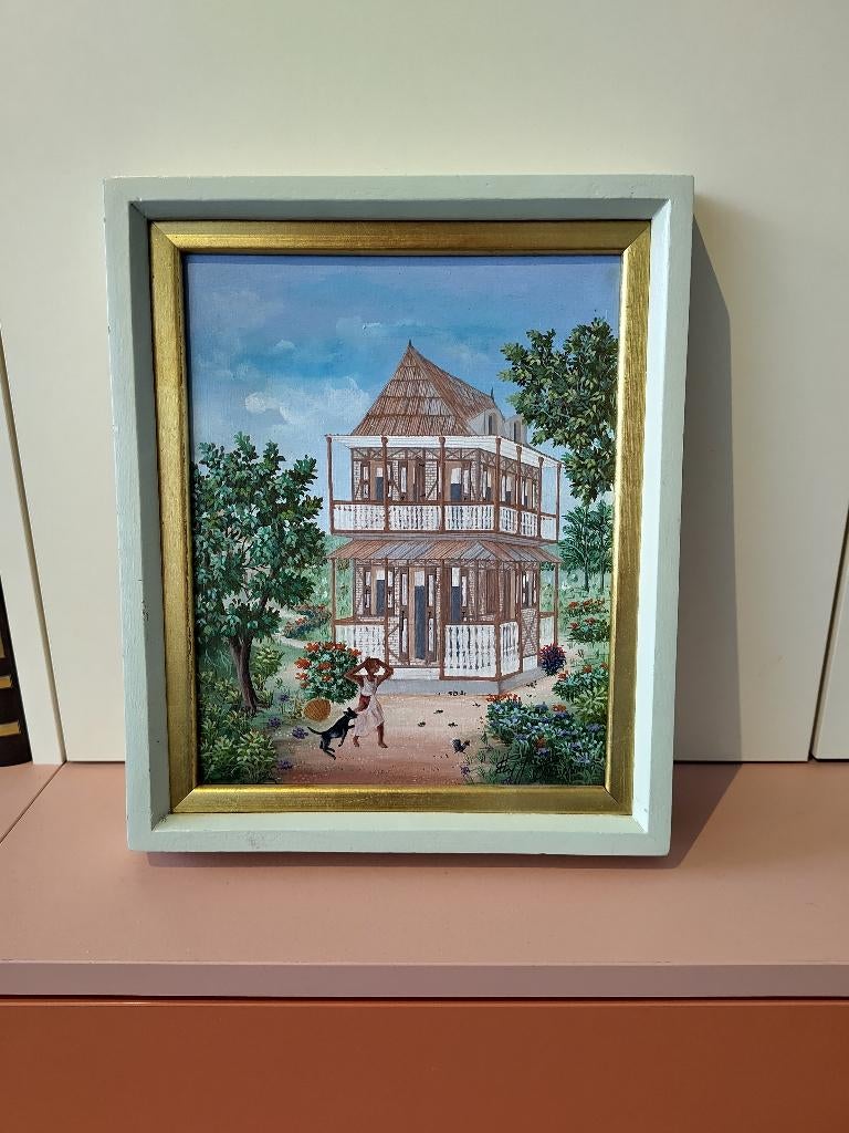 Schilderij Eddy Jacques - Haïti, Antiek en Kunst, Ophalen of Verzenden