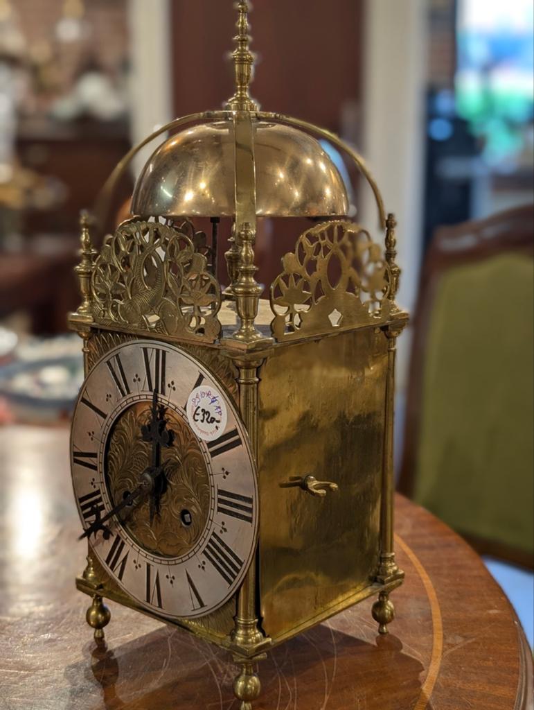 Antieke lantaarn klok. 38 cm hoog.   €320, Antiek en Kunst, Antiek | Klokken, Ophalen