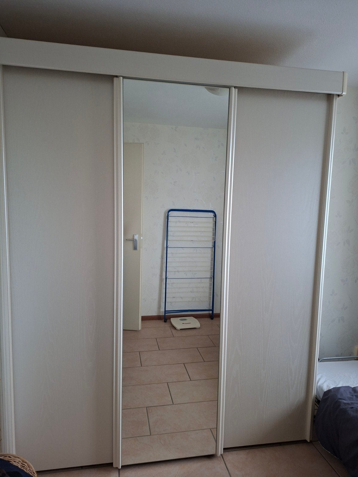 3 deurs kast met spiegel 220 hoog 180 breed, Ophalen, Gebruikt, 200 cm of meer, 150 tot 200 cm
