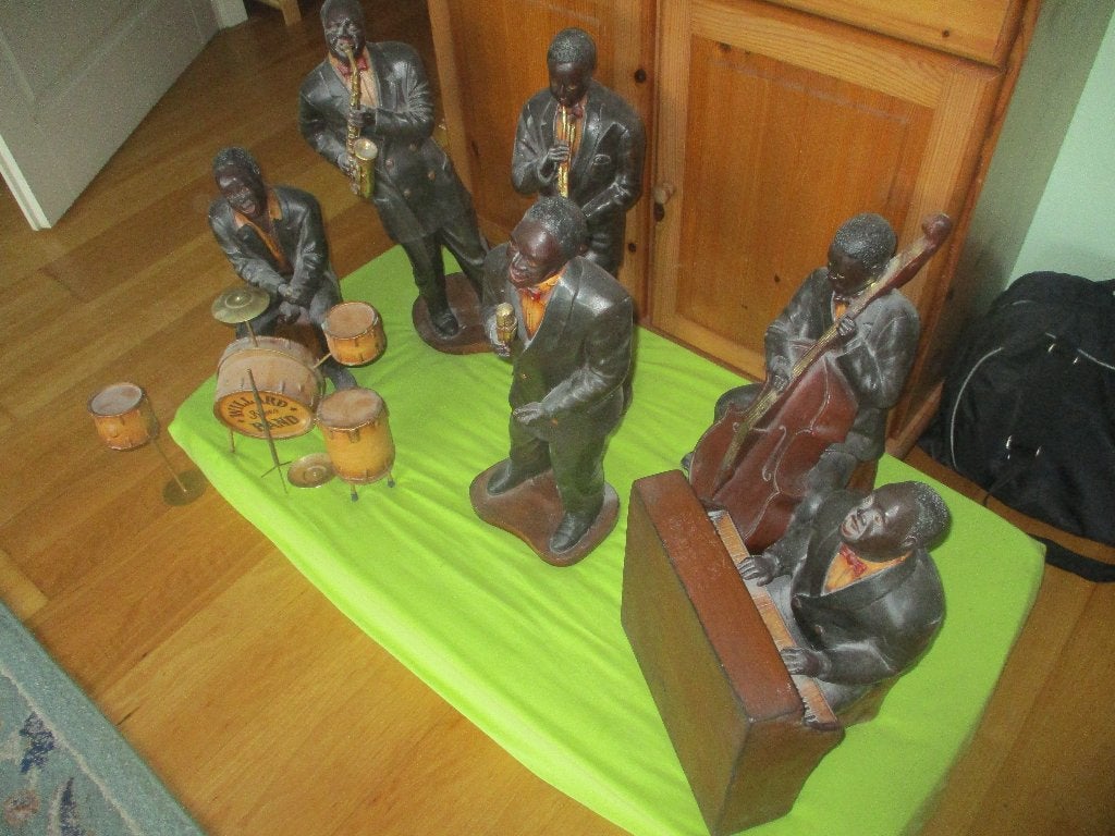 Zeldzame vintageset beelden"Willard Blues Band" 6 muzikanten, Ophalen, Beeld