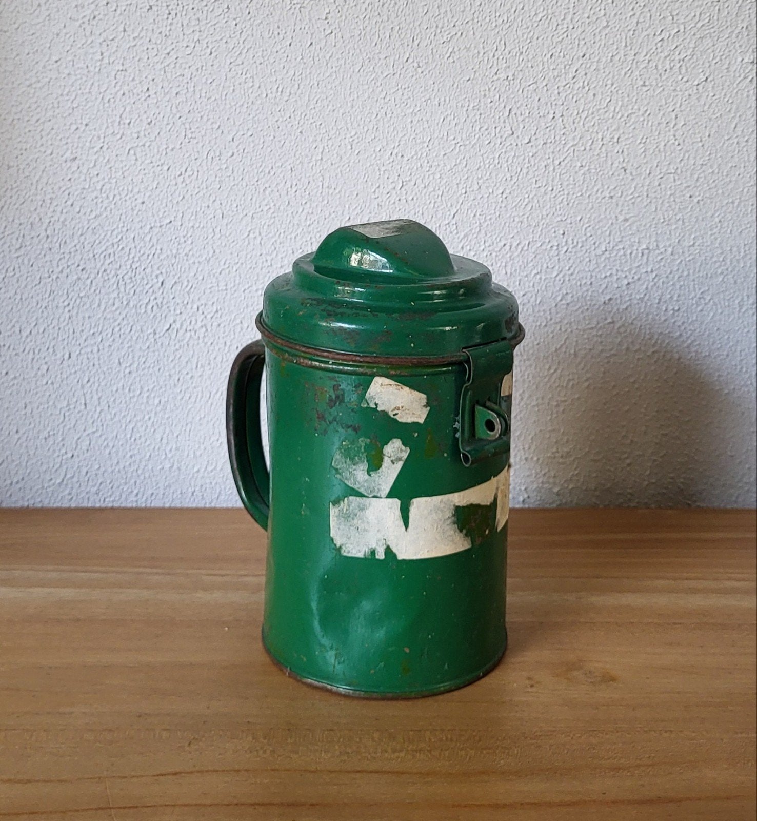Oude groene collectebus, Antiek en Kunst, Curiosa en Brocante, Ophalen of Verzenden
