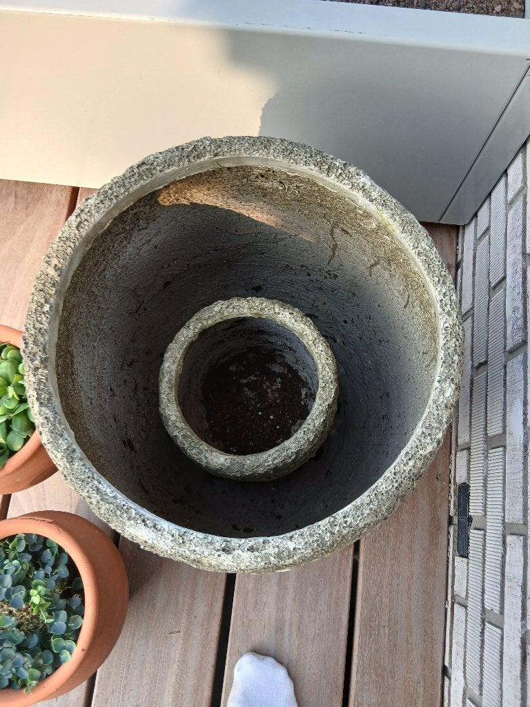 Bloempotten, Rond, Binnen, Zo goed als nieuw, Aardewerk