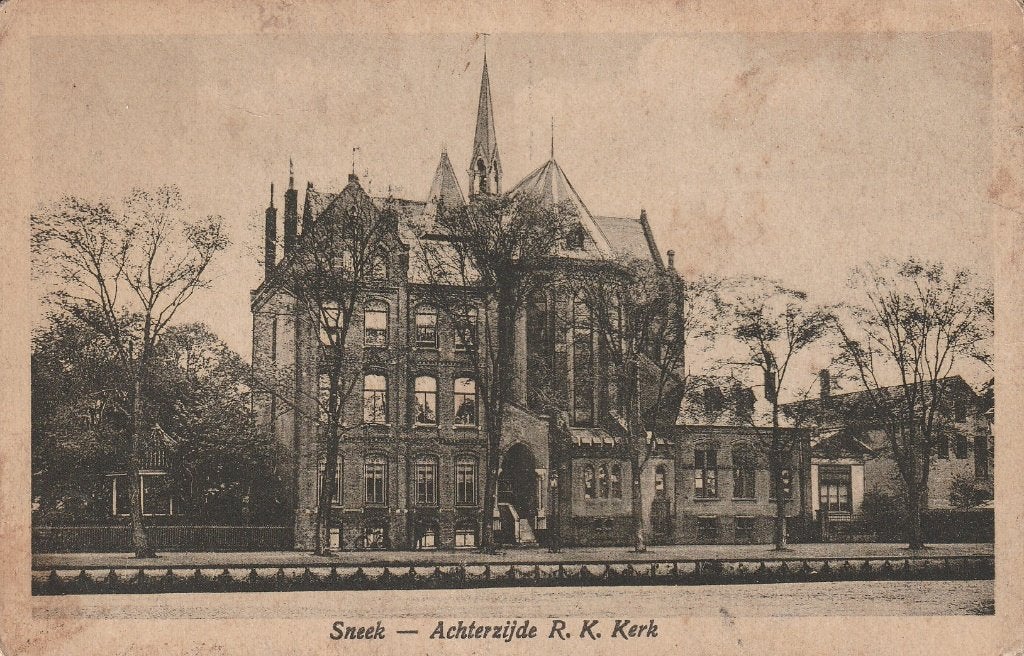 Sneek     R.K.Kerk, Ophalen of Verzenden, 1920 tot 1940, Ongelopen, Friesland