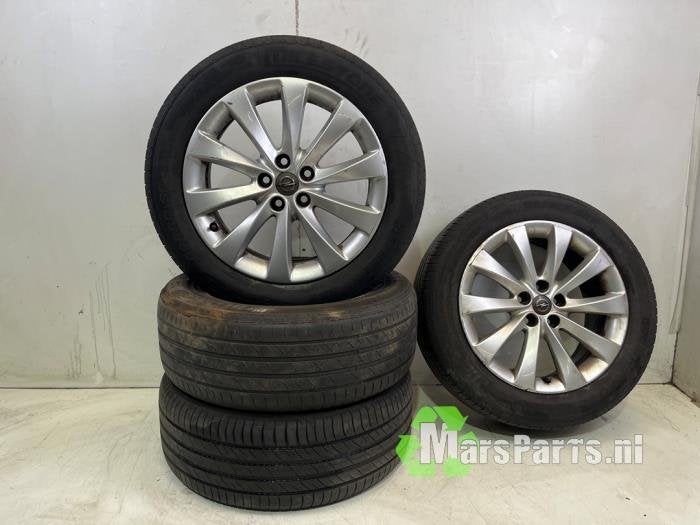 Velgen set + banden van een Opel Astra, Gebruikt, -, -, Ophalen of Verzenden