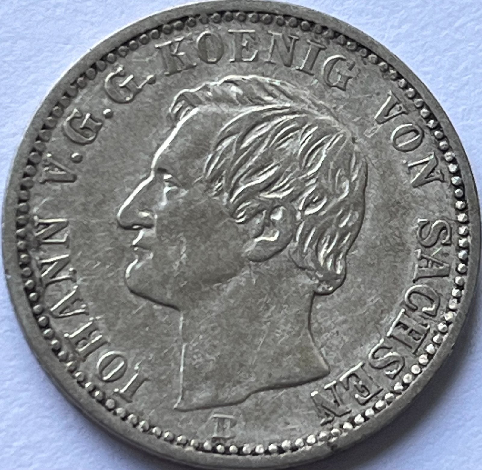 Saksen zilveren 1/6e thaler 1866, Ophalen of Verzenden, Duitsland, Losse munt, Zilver
