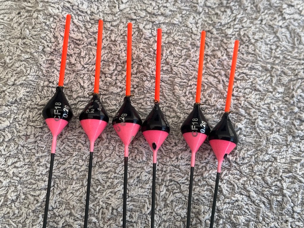 adv 281 / NIEUW set 6 commercial dobbers CF 0,20gr, Watersport en Boten, Hengelsport | Witvissen, Ophalen of Verzenden, Nieuw