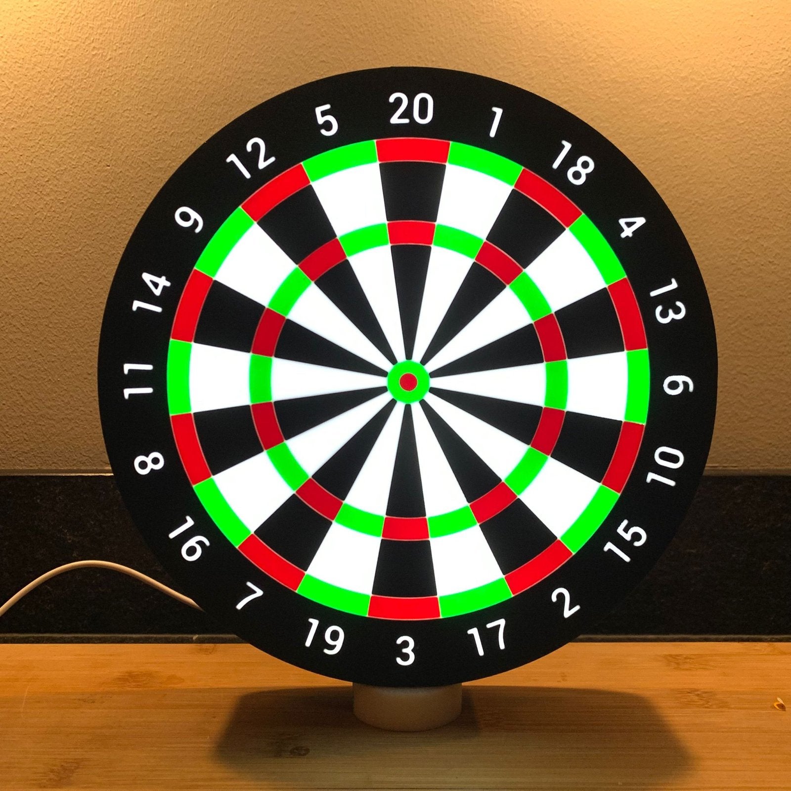 3D Geprinte Dartbord Lamp - Perfect Cadeau voor Dartfans, Overige merken, Kunststof, Meerkleurig, USB-aansluiting