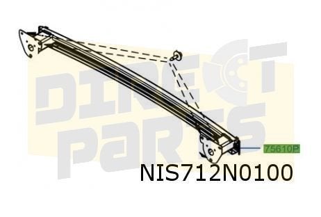 Nissan Townstar / Renault Kangoo achterbumperbalk Origineel!, Auto-onderdelen, Verzenden, -, Nieuw, Achter