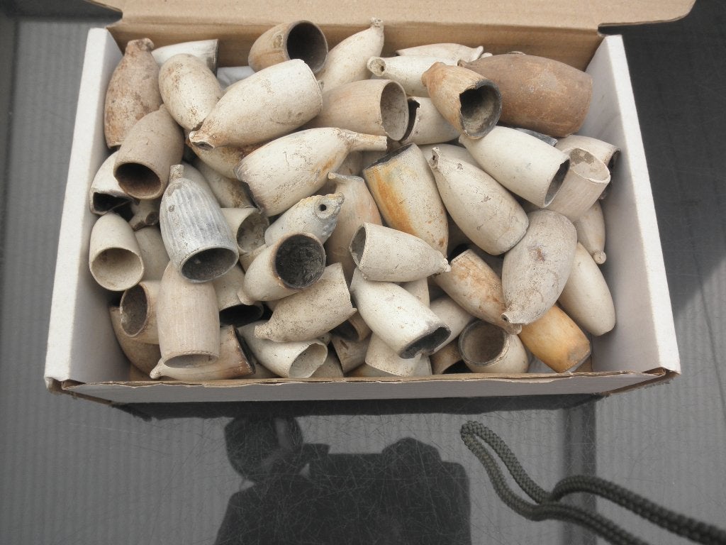150 pijpenkoppen met hielmerk., Ophalen of Verzenden